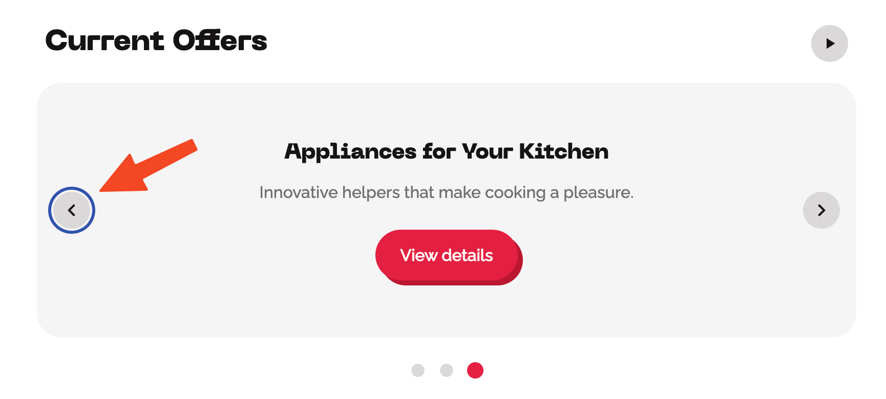 Example of Focus Style with a clear blue border around a button